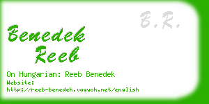 benedek reeb business card